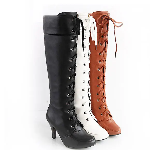 COSPlay Black Butler cross bind high knight Girl Female boots (Black/brown /White) Cos Basic Supplies
COSPlay Black Butler cross bind high knight Girl Female boots (Black/brown /White) Cos Basic Supplies