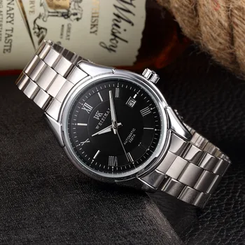 WEISIKAI Luxury Brand Mens Mechanical Watch Stainless Steel Waterproof Shockproof Male Wristwatches Roman Numbersal Horloges
WEISIKAI Luxury Brand Mens Mechanical Watch Stainless Steel Waterproof Shockproof Male Wristwatches Roman Numbersal Horloges