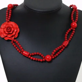Romantic special elegant red artificial coral necklace for women 6mm high grade cinnabar flower pendant weddings jewelry B1907
Romantic special elegant red artificial coral necklace for women 6mm high grade cinnabar flower pendant weddings jewelry B1907