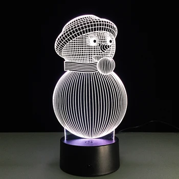 Snowman 3D Night Light 7 Color Changing Mood Lamp Kids Bedroom Light USB Decorative Art Table Desk Lamp Christmas New Year Gifts
Snowman 3D Night Light 7 Color Changing Mood Lamp Kids Bedroom Light USB Decorative Art Table Desk Lamp Christmas New Year Gifts