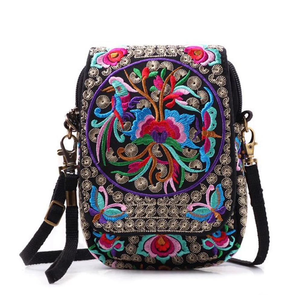 Tradition Embroider Women National Mobile Phone Bag for 6" Mobile Yunnan Ethnic Flower Oblique Crossbody Waist Wallet Coin Purse
Tradition Embroider Women National Mobile Phone Bag for 6" Mobile Yunnan Ethnic Flower Oblique Crossbody Waist Wallet Coin Purse