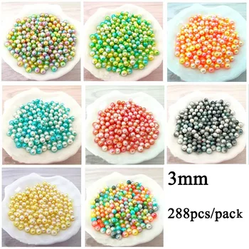 288Pcs/Lot 3mm Colorful Gradient abs Imitation Pearl Filler For Nails Art Tips Clear Slime Supplies Accessories DIY Toy Kids
288Pcs/Lot 3mm Colorful Gradient abs Imitation Pearl Filler For Nails Art Tips Clear Slime Supplies Accessories DIY Toy Kids