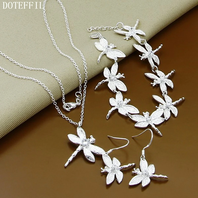 925 Sterling Silver Dragonfly Necklaces Bracelets Earrings Jewelry Sets For Women Fashion Necklaces Bracelets Earrings
925 Sterling Silver Dragonfly Necklaces Bracelets Earrings Jewelry Sets For Women Fashion Necklaces Bracelets Earrings