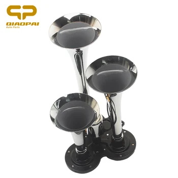Universal Super Air Horn Lound 12V/24V 3 Trumpet Chrome Horn Big Solenoid Valve 135DB Sound Airhorn for Boat Truck Car Train
Universal Super Air Horn Lound 12V/24V 3 Trumpet Chrome Horn Big Solenoid Valve 135DB Sound Airhorn for Boat Truck Car Train