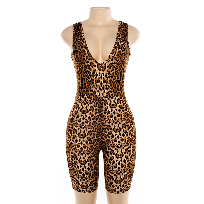 New Summer 2019 Women Romper Bodycon Wear Sleeveless V neck Knapsac Hip Slim Leopard print streetwear
New Summer 2019 Women Romper Bodycon Wear Sleeveless V neck Knapsac Hip Slim Leopard print streetwear
