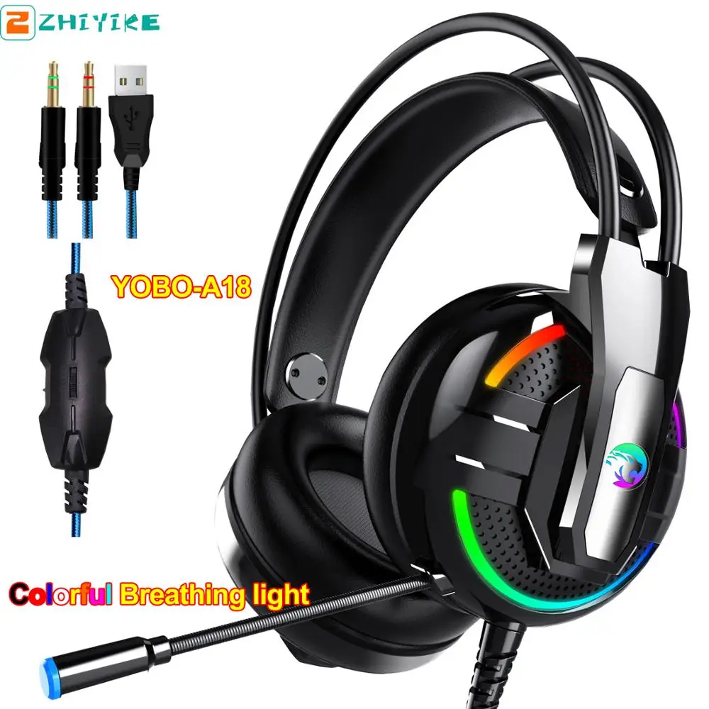 A18 Gaming Headset Surround Stereo Gaming Headphones with Noise Cancelling Mic LED Lights Soft Earmuffs for Xbox One/PS4/Switch
A18 Gaming Headset Surround Stereo Gaming Headphones with Noise Cancelling Mic LED Lights Soft Earmuffs for Xbox One/PS4/Switch