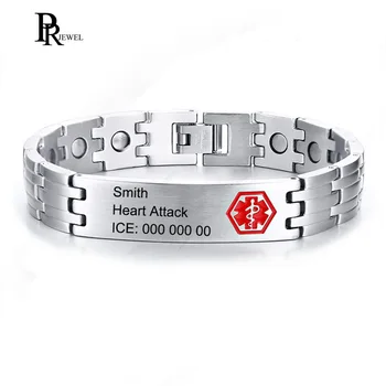 Free Engrave Name Disease Contact Info Medical Alert ID Health Magnetic Energy Bracelets for Men Emergency Situations Jewelry
Free Engrave Name Disease Contact Info Medical Alert ID Health Magnetic Energy Bracelets for Men Emergency Situations Jewelry