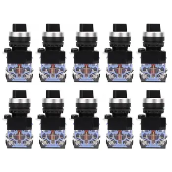 10Pcs BEM38-11X/21 Black 1 Open 1 Close 2 Position Self-Locking Knob 22mm for the Electromagnetic Starter of AC 50Hz
10Pcs BEM38-11X/21 Black 1 Open 1 Close 2 Position Self-Locking Knob 22mm for the Electromagnetic Starter of AC 50Hz