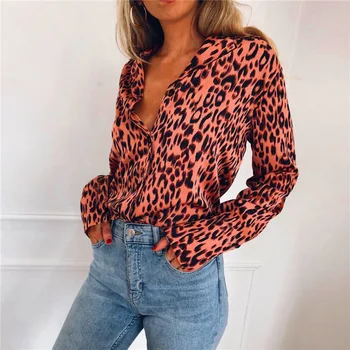 Women Long Sleeve Leopard Blouse Summer Chiffon Turn-Down Collar Party Top Loose Streetwear Female Plus Size Blusas
Women Long Sleeve Leopard Blouse Summer Chiffon Turn-Down Collar Party Top Loose Streetwear Female Plus Size Blusas