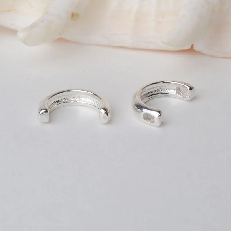 solid 925 sterling silver semicircle Bead Frame, spacer loose bead with 1mm hole jewelry diy components accessories
solid 925 sterling silver semicircle Bead Frame, spacer loose bead with 1mm hole jewelry diy components accessories