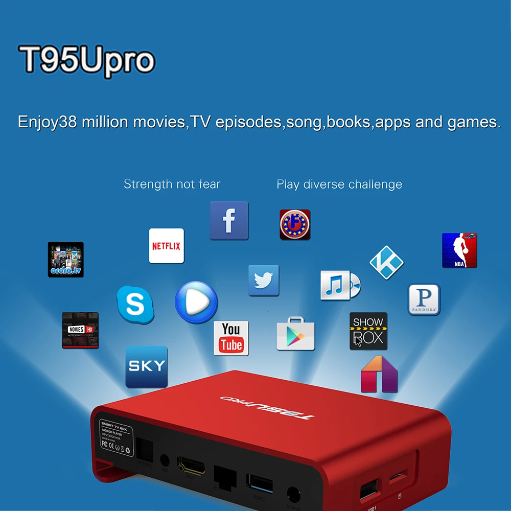 T95U pro Amlogic S912 Smart TV Box Android 6.0 2GB 16GB Octa Core TV BOX 2.4GHz Wifi 1000M Bluetooth Set Top box Media Player1