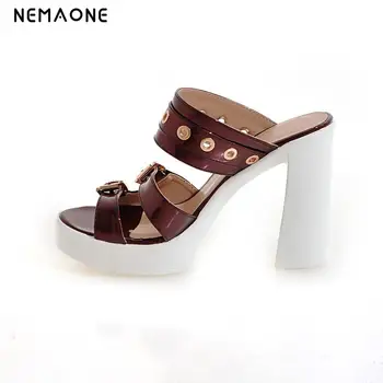 NEMAONE Summer Shoes Fashion Shoes Women High Heel Slippers Platform sandals Ladies thick heel Sandals woman Flip Flops
NEMAONE Summer Shoes Fashion Shoes Women High Heel Slippers Platform sandals Ladies thick heel Sandals woman Flip Flops