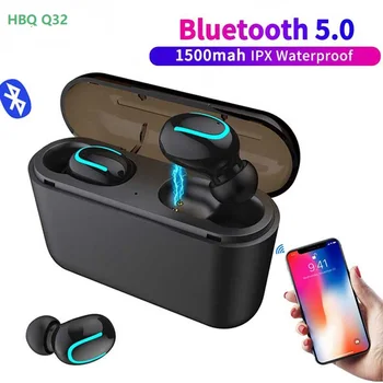 Original Wireless HBQ Q32 TWS Bluetooth 5.0 Earphones Handset With 1500 mAh Power Bank Sport Earbuds Handfree Headpho
Original Wireless HBQ Q32 TWS Bluetooth 5.0 Earphones Handset With 1500 mAh Power Bank Sport Earbuds Handfree Headpho