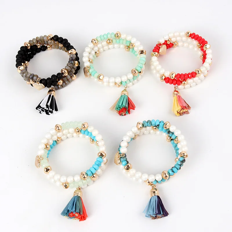 5 Stylesa Multicolor Stone Beaded Bangle Raffia Tassels Bracelet Charm Gold Color Brand Open Cuff Jewelry for Women
5 Stylesa Multicolor Stone Beaded Bangle Raffia Tassels Bracelet Charm Gold Color Brand Open Cuff Jewelry for Women