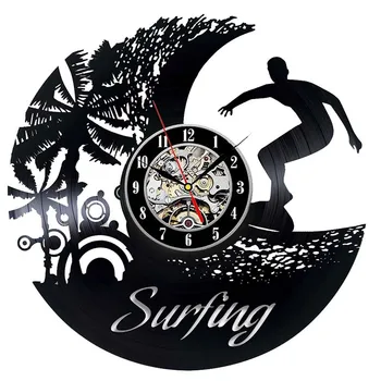 Surfing People Creative Round CD Record Clock Black Hollow Vinyl Hanging Clock Antique Style Fashion Room Decor LED Wall Clock
Surfing People Creative Round CD Record Clock Black Hollow Vinyl Hanging Clock Antique Style Fashion Room Decor LED Wall Clock