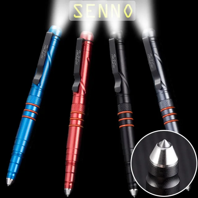 LED Flashlight Self Defense Pen Security Protection Defense Personal Tactical Pen Aluminum Alloy illumination Pen With Gift Box
LED Flashlight Self Defense Pen Security Protection Defense Personal Tactical Pen Aluminum Alloy illumination Pen With Gift Box