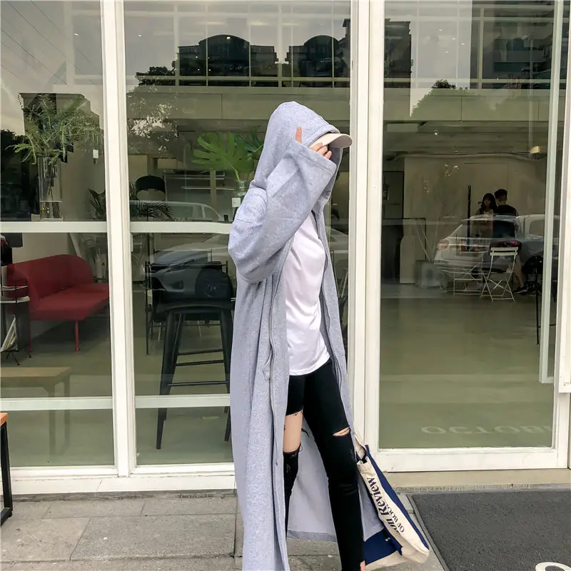Solid Zipper Hooded Long Chaqueta Maxi Sweatshirt Autumn Korean Plus Size Windbreaker Hoodies Robe Vintage Top Slim Blusa Jumper
Solid Zipper Hooded Long Chaqueta Maxi Sweatshirt Autumn Korean Plus Size Windbreaker Hoodies Robe Vintage Top Slim Blusa Jumper