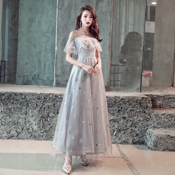Grey Elegant A Line Evening Dress Vestidos De Festa Longo Short Sleeve Slim Prom Gown Formal Party Dresses Robe De Soiree
Grey Elegant A Line Evening Dress Vestidos De Festa Longo Short Sleeve Slim Prom Gown Formal Party Dresses Robe De Soiree