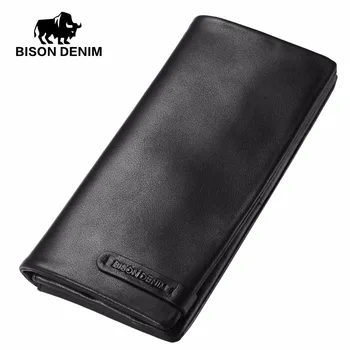BISON DENIM fashion luxury genuine leather men wallets long cowhide business male card holder purse wallet
BISON DENIM fashion luxury genuine leather men wallets long cowhide business male card holder purse wallet