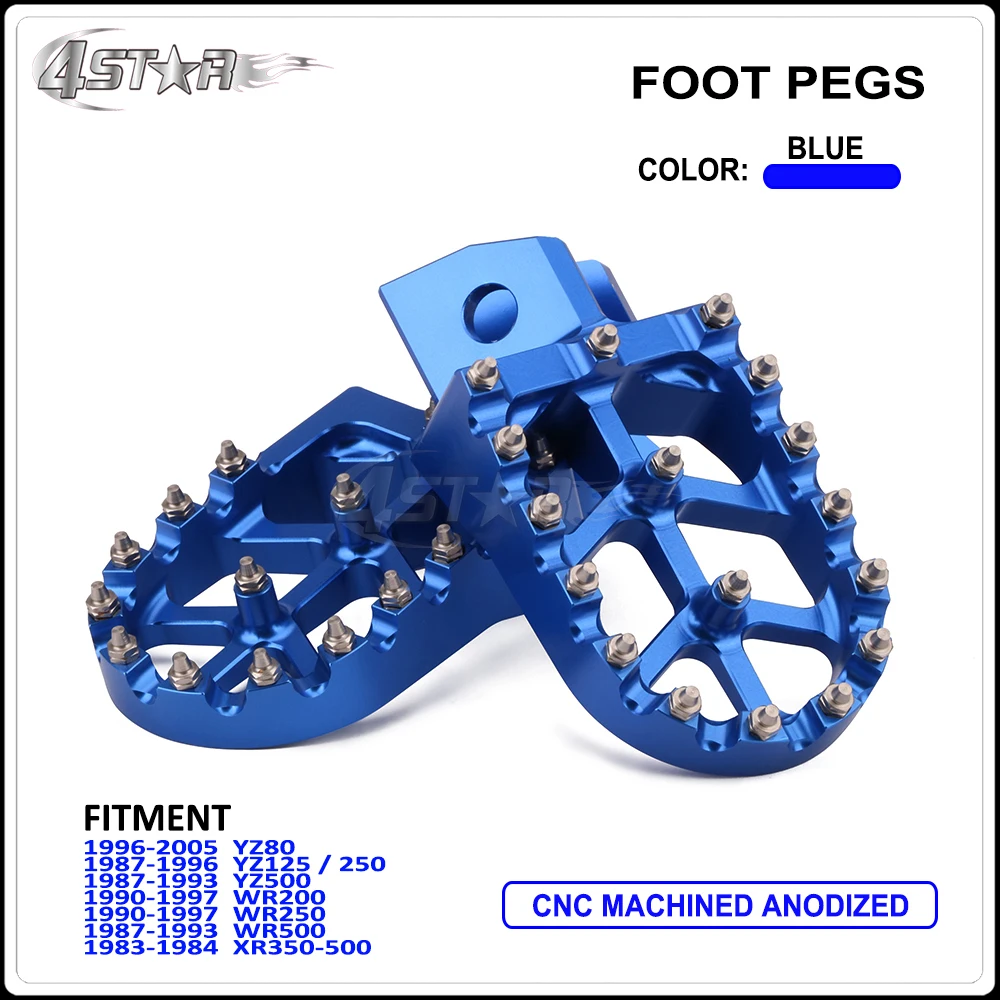 CNC Blue Motorcycle Foot Pegs Pedals Rests For YAMAHA YZ80 YZ125 YZ250 YZ500 WR200 WR250 WR500 TTR90 TTR110 TTR125 TTR250 XT250
CNC Blue Motorcycle Foot Pegs Pedals Rests For YAMAHA YZ80 YZ125 YZ250 YZ500 WR200 WR250 WR500 TTR90 TTR110 TTR125 TTR250 XT250