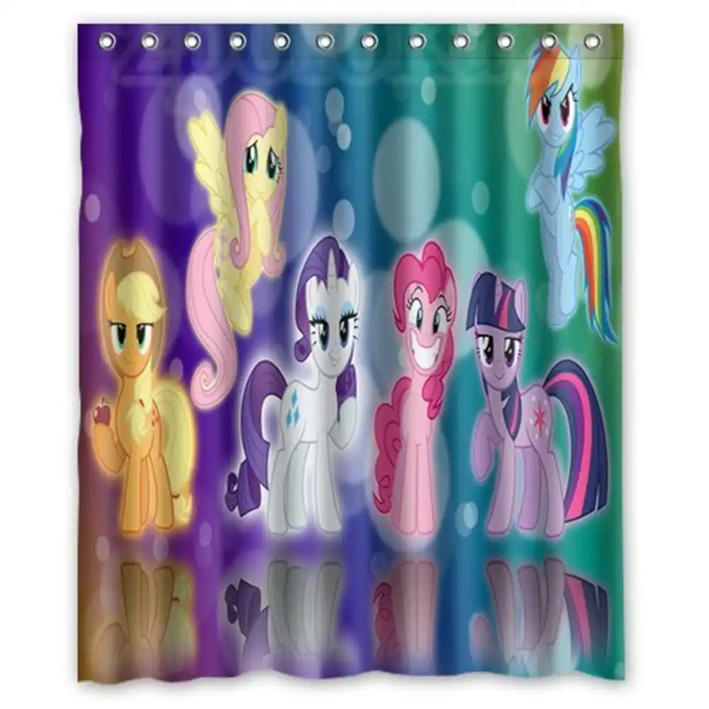 Kustom My little pony Shower Curtain Kualitas Tinggi Kain Kustom My little pony Shower Curtain Kualitas Tinggi Kain