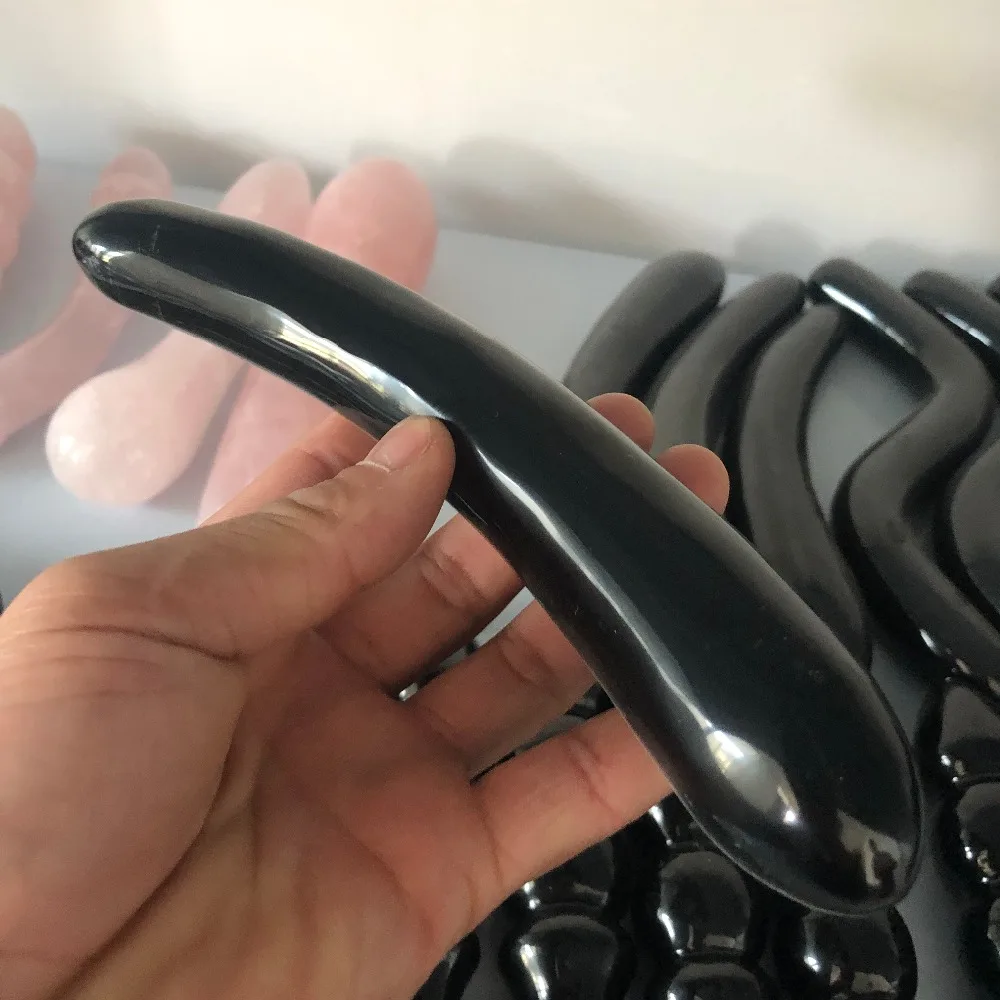 Natural black obsidian crystal wand hand carved massage stick healing crystal gemstone yoni wand
Natural black obsidian crystal wand hand carved massage stick healing crystal gemstone yoni wand