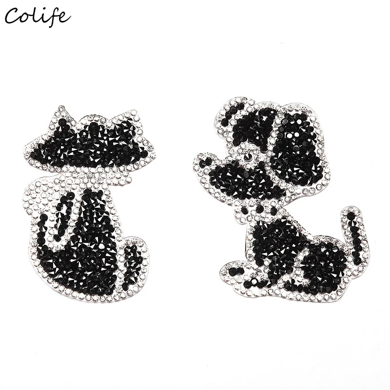 Cute Animal Dog Rhinestone Cloth Patches DIY Black Cat Cartoon Patch For Clothes Stickers Badge Jeans Shoes
Cute Animal Dog Rhinestone Cloth Patches DIY Black Cat Cartoon Patch For Clothes Stickers Badge Jeans Shoes