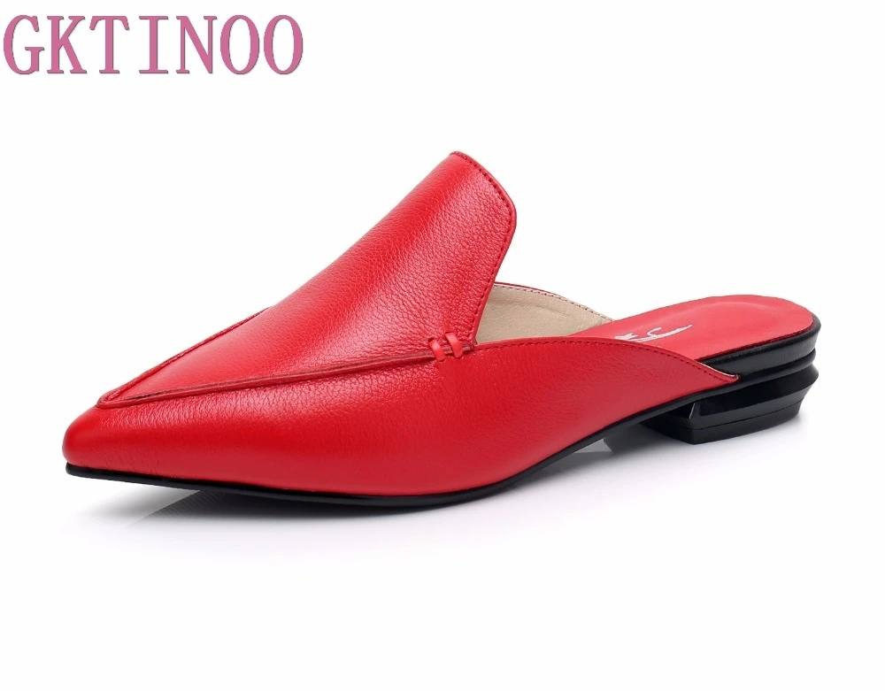 GKTINOO Genuine Leather Fashion Women Slides Pointed Toe Summer Shoes Flat Heels Slipper Women Shoes Mules Outdoor Zapatos Mujer
GKTINOO Genuine Leather Fashion Women Slides Pointed Toe Summer Shoes Flat Heels Slipper Women Shoes Mules Outdoor Zapatos Mujer