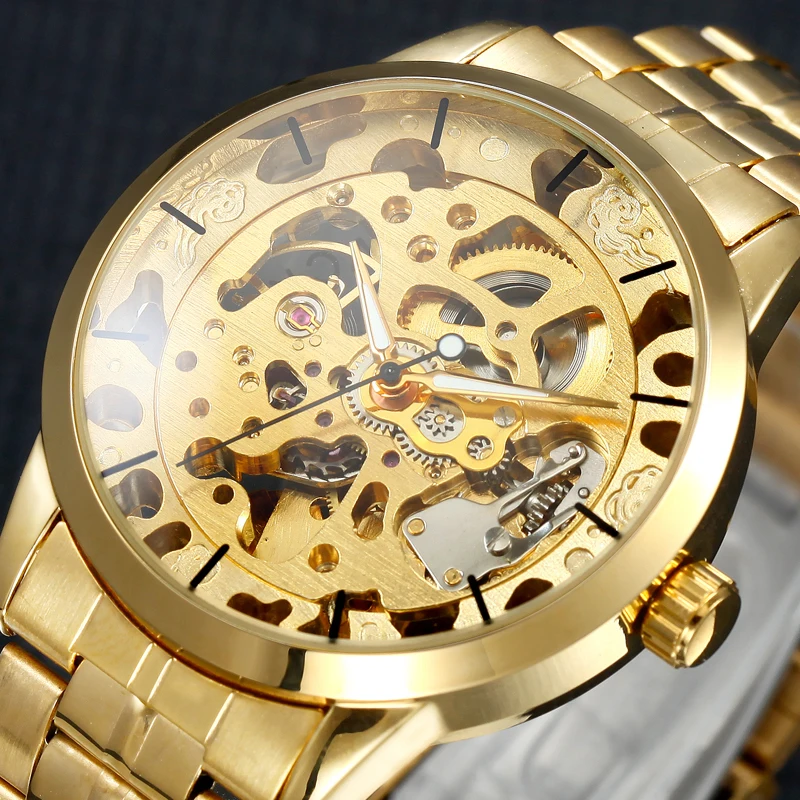 2017 Full Gold Color Mechanical Watch Automatic Self-Wind Skeleton Wristwatches Male Man Silver Watches Hour relogio masculino
2017 Full Gold Color Mechanical Watch Automatic Self-Wind Skeleton Wristwatches Male Man Silver Watches Hour relogio masculino