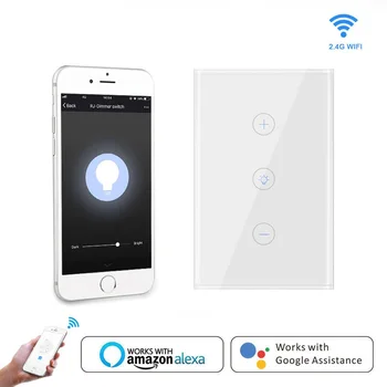 WiFi LED Dimmer Switch 220V 110V Dimming Panel Switch Connected To Alexa Google Home Voice Control Dimmer For LED Lamps
WiFi LED Dimmer Switch 220V 110V Dimming Panel Switch Connected To Alexa Google Home Voice Control Dimmer For LED Lamps