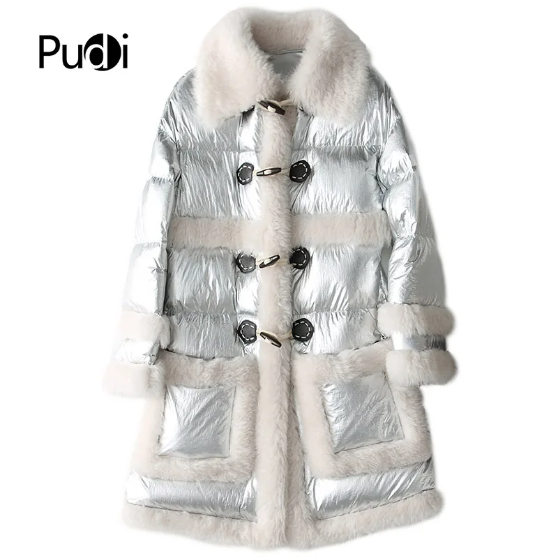 PUDI A18185 women's winter polyester parka coat real wool fur inside warm jacket coat lady Long coat jacket overcoat
PUDI A18185 women's winter polyester parka coat real wool fur inside warm jacket coat lady Long coat jacket overcoat