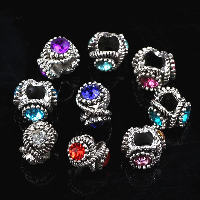 30Pcs Antique Tibetan Silver European Big Hole Rhinestone Beads Fit Jewelry Making Charms Diy Bracelets Finding
30Pcs Antique Tibetan Silver European Big Hole Rhinestone Beads Fit Jewelry Making Charms Diy Bracelets Finding