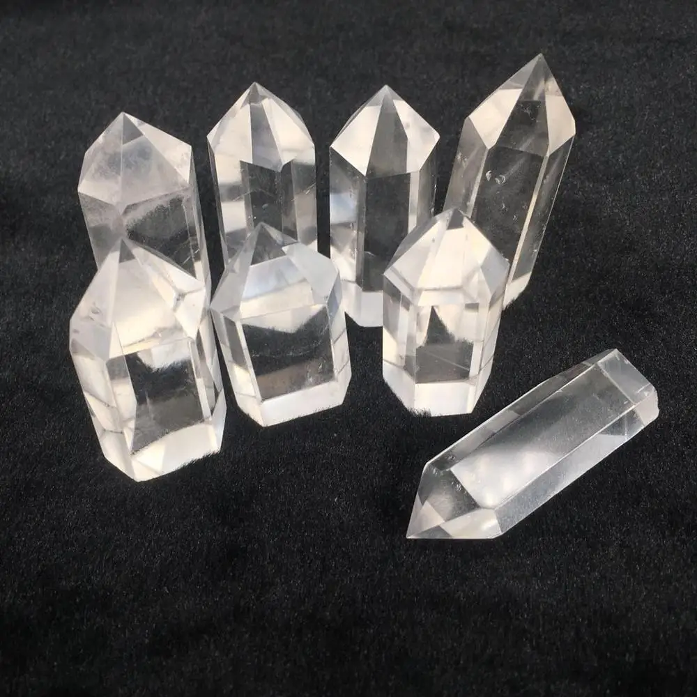 Dropshipping high quality new natural Clear quartz Crystal Quartz Wand Points 8pcs DIY Crafts for Reiki Healing Stones Gift
Dropshipping high quality new natural Clear quartz Crystal Quartz Wand Points 8pcs DIY Crafts for Reiki Healing Stones Gift