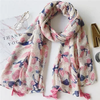 Autumn Winter Sweet Bird Scarf Shawl Animal Pelicans Pattern Scarf Voile Scarf Pashminas for Women 100*180cm
Autumn Winter Sweet Bird Scarf Shawl Animal Pelicans Pattern Scarf Voile Scarf Pashminas for Women 100*180cm