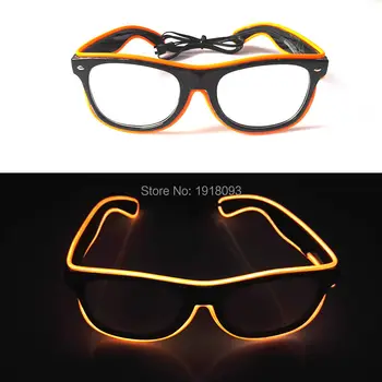EL Wire Sunglasses With DC-3V Color Orange Flexible LED neon light up Rave Costume Festival Holiday Party Lighting Supplies
EL Wire Sunglasses With DC-3V Color Orange Flexible LED neon light up Rave Costume Festival Holiday Party Lighting Supplies