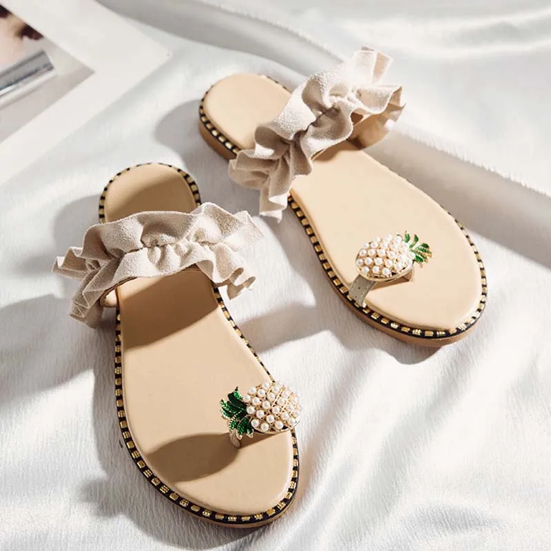 Summer Shoes Half Slippers Pineapple Clip Toe Flat Female Sandals Round Toe Slip On Beach Sandals Women Outdoor Slippers
Summer Shoes Half Slippers Pineapple Clip Toe Flat Female Sandals Round Toe Slip On Beach Sandals Women Outdoor Slippers