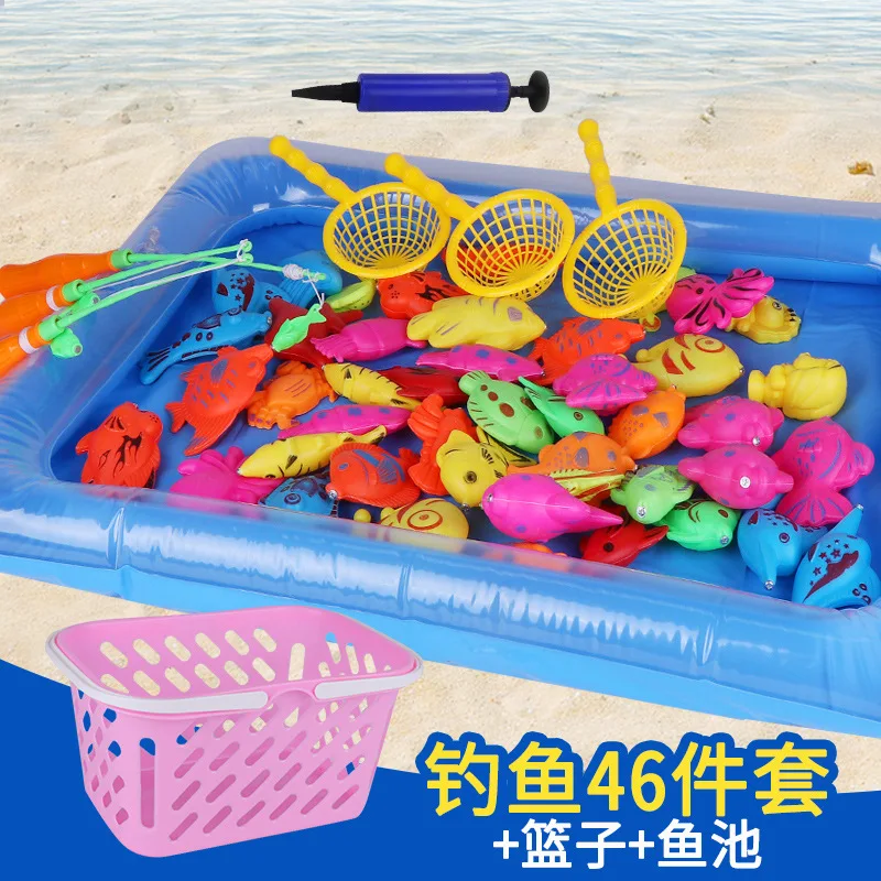 15 pcs - 55 pcs With Inflatable pool Magnetic Fishing Toy Rod Net Set For Kids 3D Fish Baby Bath Toys Outdoor Toys
15 pcs - 55 pcs With Inflatable pool Magnetic Fishing Toy Rod Net Set For Kids 3D Fish Baby Bath Toys Outdoor Toys