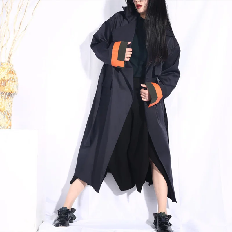 LANMREM 2019 Woman New Spring Lapel Hit Color Split Joint Loose Pocket Windbreaker Female Trench Fashion Big Size Coat JO568
LANMREM 2019 Woman New Spring Lapel Hit Color Split Joint Loose Pocket Windbreaker Female Trench Fashion Big Size Coat JO568