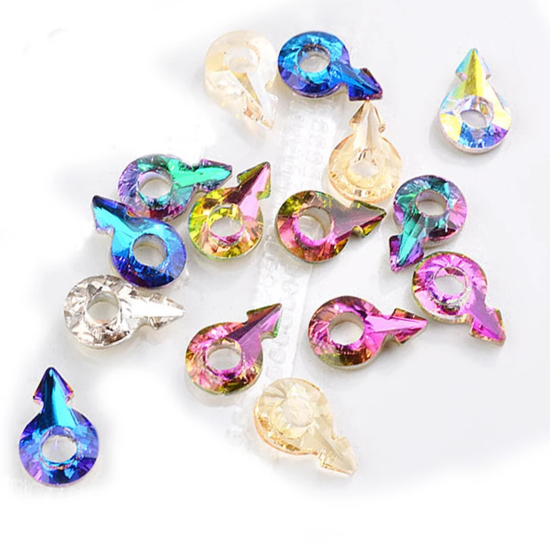 5pcs Crystal Arrow Mars Shape Nail Art Rhinestones Colorful Glass Jewelry Chameleon 3D Glitter Decorations For DIY Accessory
5pcs Crystal Arrow Mars Shape Nail Art Rhinestones Colorful Glass Jewelry Chameleon 3D Glitter Decorations For DIY Accessory