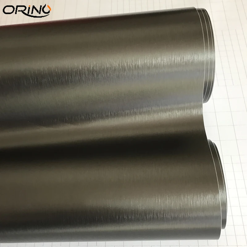 Grey Brushed Metallic Vinyl Film Sticker-5