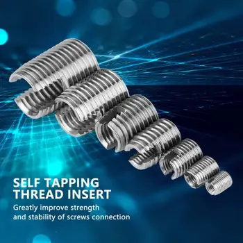 50Pcs/Set Stainless Steel Thread Insert Set Inner Thread Self Tapping Thread Inserts Fastener Reinforce Repair Tool Best Offer
50Pcs/Set Stainless Steel Thread Insert Set Inner Thread Self Tapping Thread Inserts Fastener Reinforce Repair Tool Best Offer