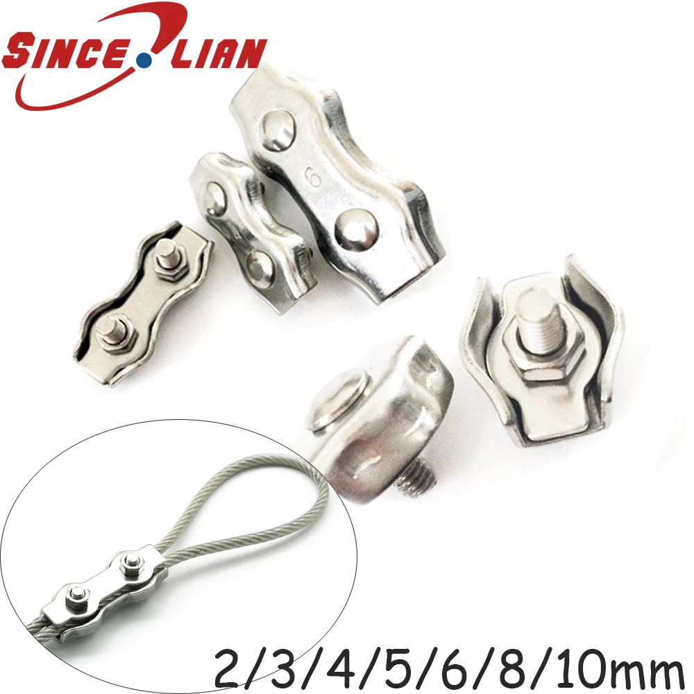 M2 M3 M4 M5 M6 M8 M10 Single Clamps Buckle Wire Rope Clip Stainless Steel 304 Aluminum Cable Crimps Sleeve Free Shipping
M2 M3 M4 M5 M6 M8 M10 Single Clamps Buckle Wire Rope Clip Stainless Steel 304 Aluminum Cable Crimps Sleeve Free Shipping