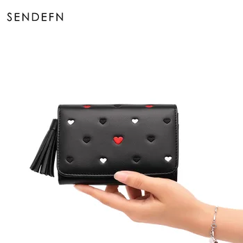 Short Women Wallets Young Lady Leather Purse 2020 New SENDEFN Gril Small Wallet Female Coin Purses For Card Holder Black
Short Women Wallets Young Lady Leather Purse 2020 New SENDEFN Gril Small Wallet Female Coin Purses For Card Holder Black