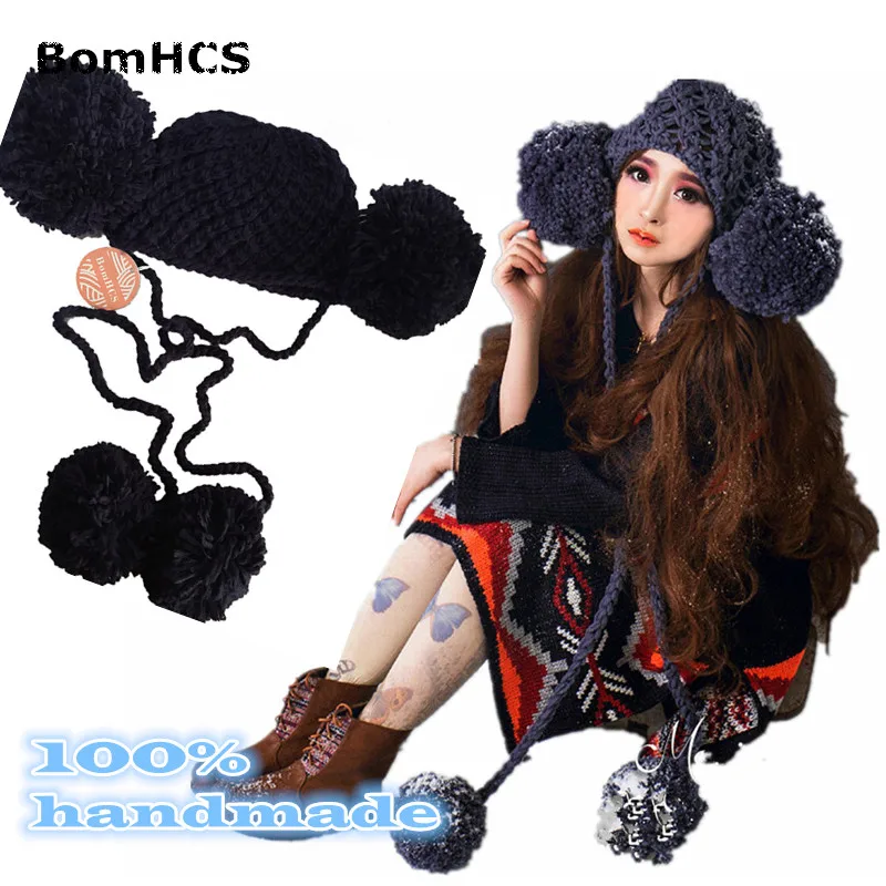 BomHCS 14 Colors Fashion Beautiful Women's Big Pompoms Hollow Beanie 100% Handmade Knitted Hat Cap
BomHCS 14 Colors Fashion Beautiful Women's Big Pompoms Hollow Beanie 100% Handmade Knitted Hat Cap