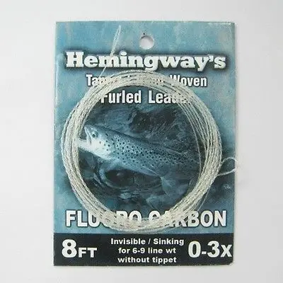 Aventik Hemingway Tapered Hand Woven Furled Leader-Fluoro Carbon 8ft 0-3X NEW | Спорт и развлечения