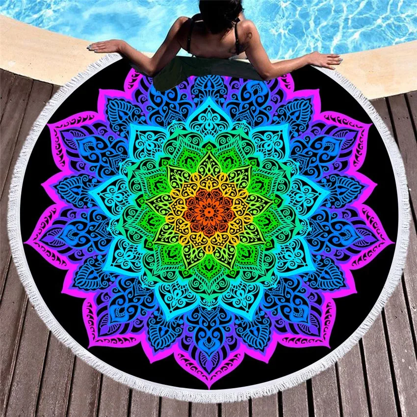 Mandala Round Beach Towels Summer Geometric Thick Bath Shower Towel 150cm Circle Beach Swim Yoga Mat Cover Up serviette de plage
Mandala Round Beach Towels Summer Geometric Thick Bath Shower Towel 150cm Circle Beach Swim Yoga Mat Cover Up serviette de plage