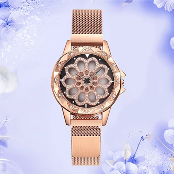 Women Rhinestone Watches Rotation Dress Watch Brand Real Leather Band Big Dial Wristwatch Crystal Watch Relogio Feminino
Women Rhinestone Watches Rotation Dress Watch Brand Real Leather Band Big Dial Wristwatch Crystal Watch Relogio Feminino