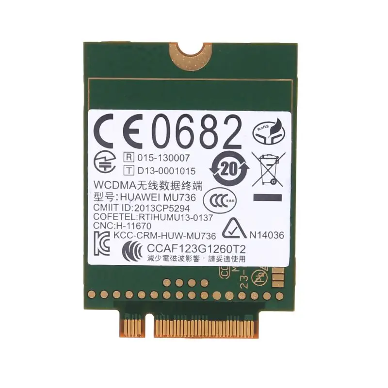 WWAN Card NGFF M.2 Wireless 3G for HUAWEI MU736 WCDMA HSP HSPA+ EDGE GPRS GSM Module
WWAN Card NGFF M.2 Wireless 3G for HUAWEI MU736 WCDMA HSP HSPA+ EDGE GPRS GSM Module