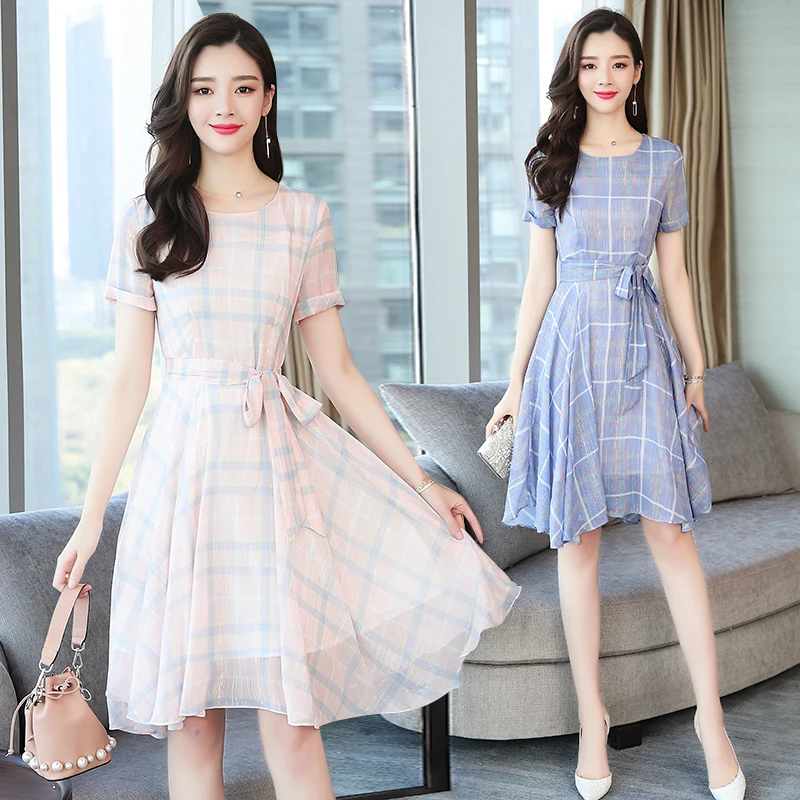 Summer Women Midi Plaid Dress Blue Girls Cute A-line Casual Elegant Korean Vacation Lady Dress Pink Vintage Runway Vestidos New
Summer Women Midi Plaid Dress Blue Girls Cute A-line Casual Elegant Korean Vacation Lady Dress Pink Vintage Runway Vestidos New