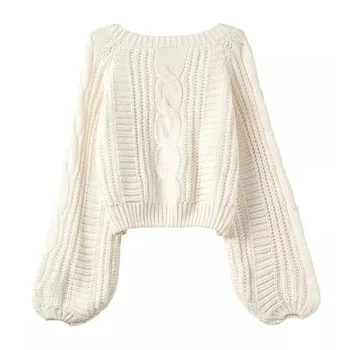 Sweater Polyester Cotton Casual Women Rushed Lantern Sleeve Poncho Jumper 2019 New National Style Cropped Navel Twisted Sleeves
Sweater Polyester Cotton Casual Women Rushed Lantern Sleeve Poncho Jumper 2019 New National Style Cropped Navel Twisted Sleeves